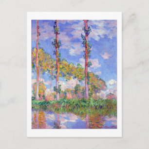 Poplars in the Sun, Monet Postcard