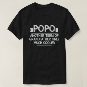 Popo Definition Funny Meaning Cool Grandpa Gift  T-Shirt