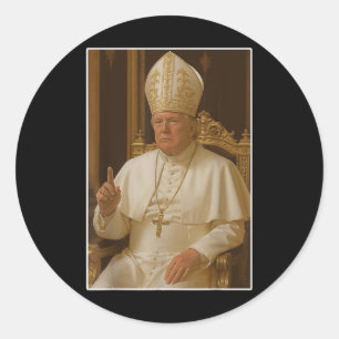 Popo Trump Vatican Church Pope Trump Funny Christi Classic Round Sticker