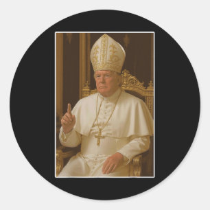 Popo Trump Vatican Church Pope Trump Funny Christi Classic Round Sticker