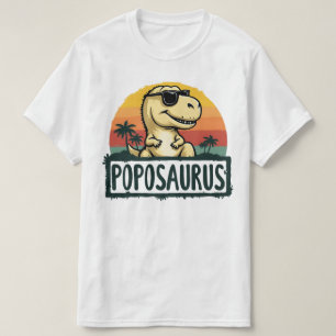 Poposaurus Dinosaur Grandpa Saurus Father's Day T-Shirt