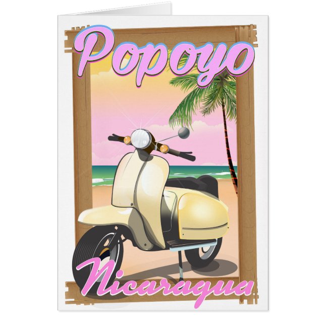 Popoyo Nicaragua beach travel poster (Front)