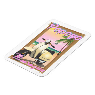 Popoyo Nicaragua beach travel poster Magnet