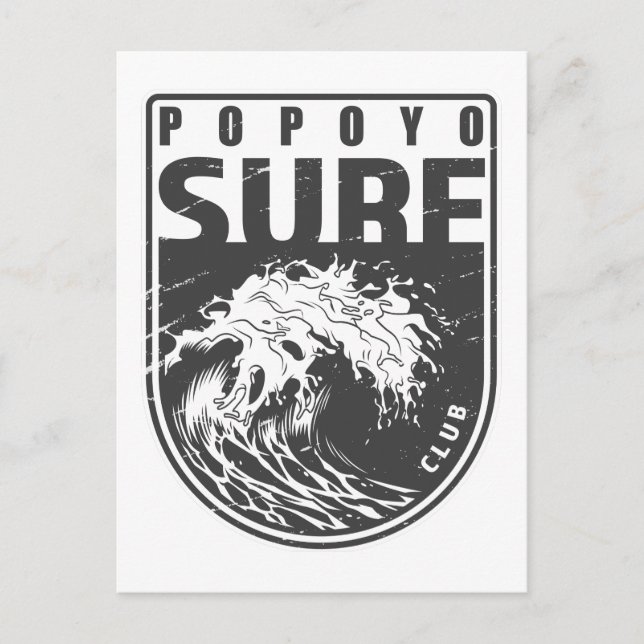 Popoyo Surf Club Nicaragua Emblem Postcard (Front)