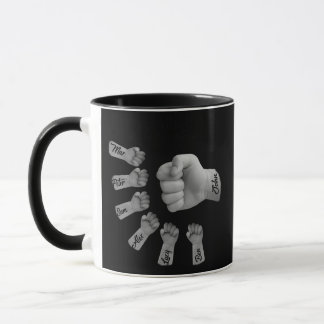 PopPa And kids Hand to Hands Mug
