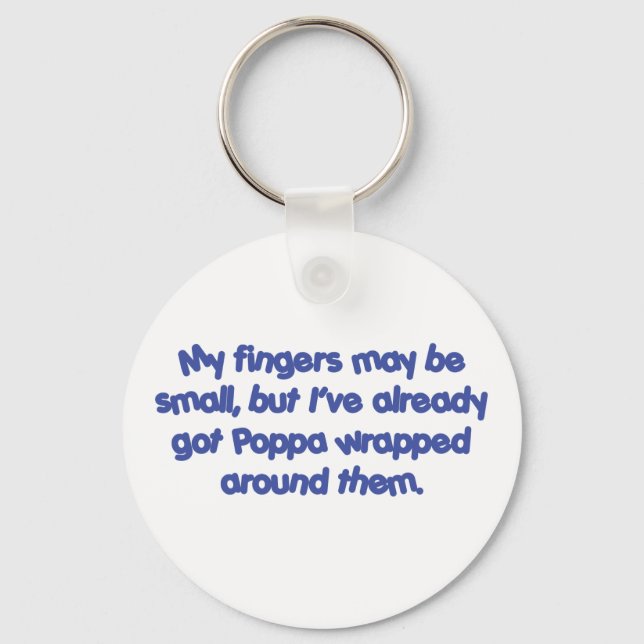 Poppa&apos;s Wrapped (Blue) Key Ring (Front)