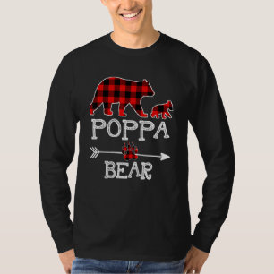 Poppa Bear , Red Buffalo Plaid Poppa Bear Pajama T-Shirt