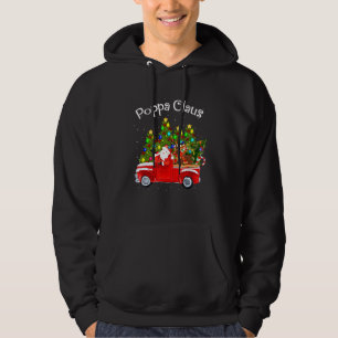 Poppa Claus Car Santa Pickup Reindeer Christmas Tr Hoodie