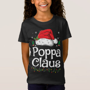 Poppa Claus Christmas Pajama Family Matching Xmas T-Shirt