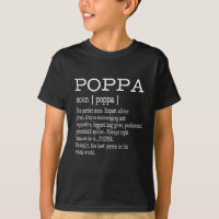 Poppa Definition Grandpa Father's Day Gifts - Men