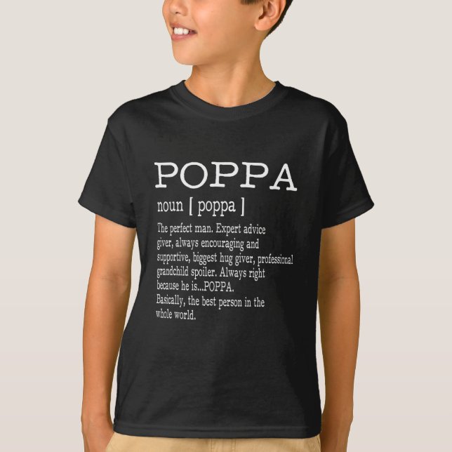 Poppa Definition Grandpa Father's Day Gifts - Men T-Shirt (Front)