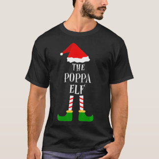 Poppa Elf Christmas Pajama Matching Family Gifts  T-Shirt