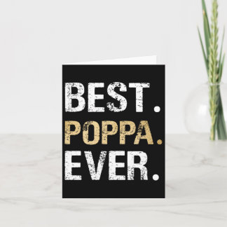 Poppa Gift From Granddaughter Grandson Best Poppa  Card