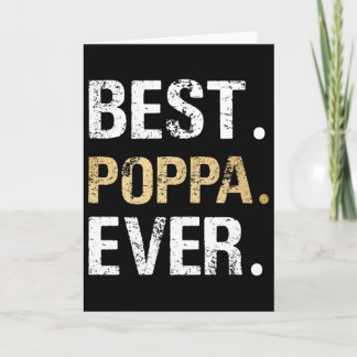 Poppa Gift From Granddaughter Grandson Best Poppa  Card