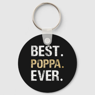 Poppa Gift From Granddaughter Grandson Best Poppa  Key Ring