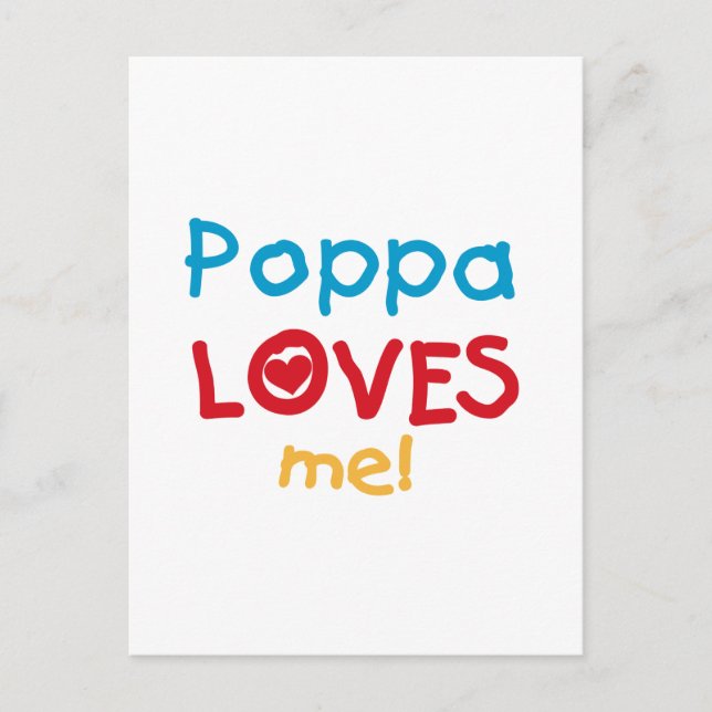 Poppa Loves Me T-shirts and Gifts Postcard (Front)