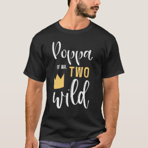 Poppa Of Mr Two Wild 2nd Birthday Party Things Mat T-Shirt