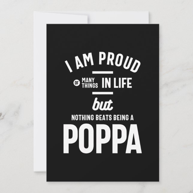 Poppa - Proud Of Many Things In Life Thank You Card (Front)