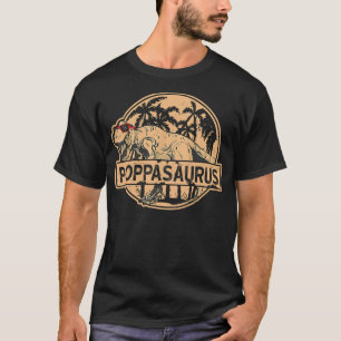 PoppaSaurus T Rex Dinosaur Poppa Saurus Fun Family T-Shirt