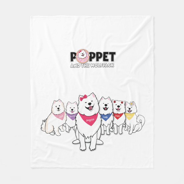 Poppet and the gang fleece blanket (Front)