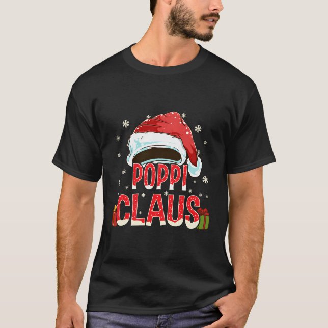 Poppi Claus Group Gifts Matching Family Christmas T-Shirt (Front)