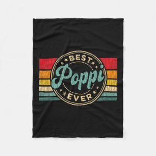 Poppi Ever Vintage Retro Father39s Day Gift Fleece Blanket