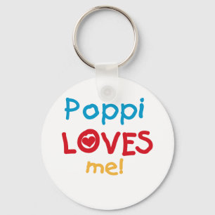 Poppi Loves Me T-shirts and Gifts Key Ring