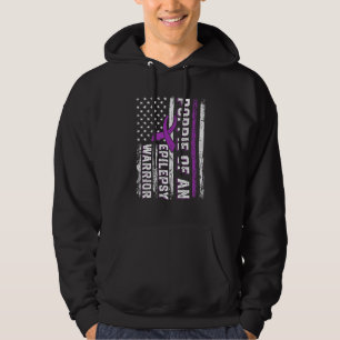 Poppie of a Warrior Epilepsy Purple Ribbon Support Hoodie