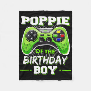 Poppie Of The Birthday Boy Decorations Video Gamer Fleece Blanket