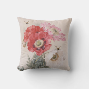 Poppies and Bees Cushion