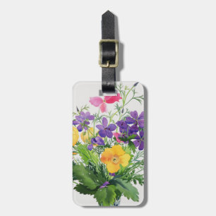 Poppies and Geraniums Luggage Tag