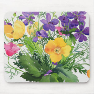 Poppies and Geraniums Mouse Mat