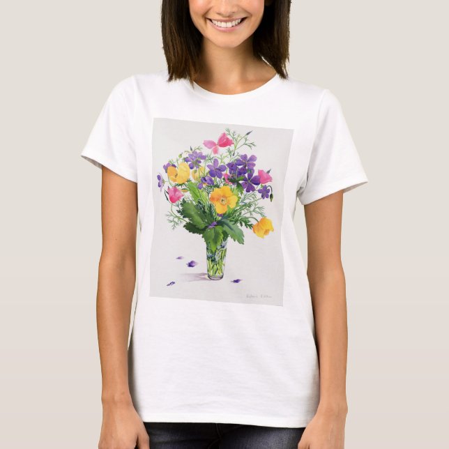 Poppies and Geraniums T-Shirt (Front)