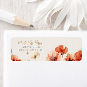 Poppies and Wildflowers Wedding RSVP
