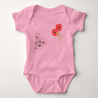 Poppies Baby Bodysuit