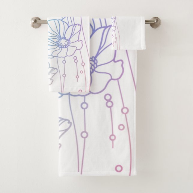 Poppies Bath Towel Set (Insitu)