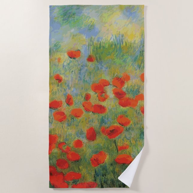 Poppies - Beach Towel (Front)