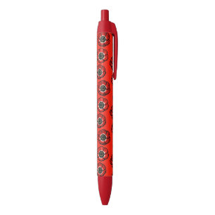 Poppies Black Ink Pen