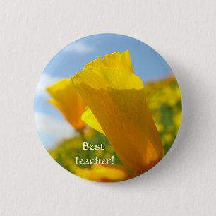 POPPIES Button BEST TEACHER! Botton
