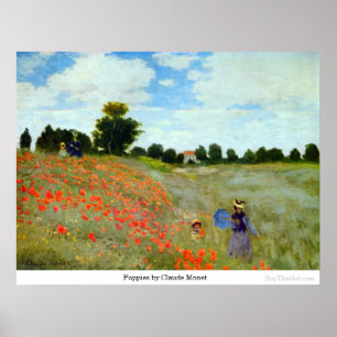 Poppies by Claude Monet Poster