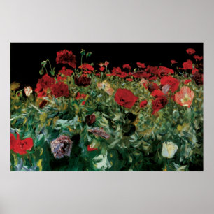 Poppies by John Singer Sargent, Vintage Flowers Poster