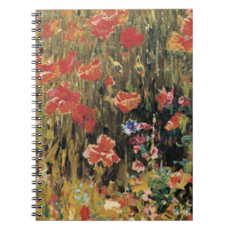 Poppies by Robert Vonnoh, Vintage Impressionism Notebook