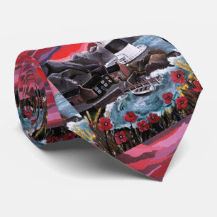 Poppies by the Lighthouse Painting by Alfred Fox Tie