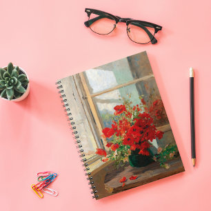 Poppies by the Window Olga Wisinger-Florian Notebook