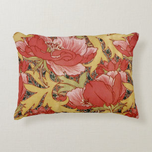 Poppies by William Morris Decorative Cushion