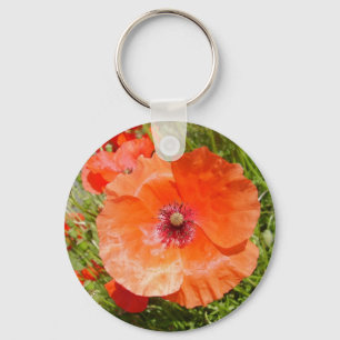 Poppies - Coquelicots Key Ring