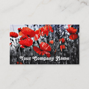 Poppies Custom Business Cards