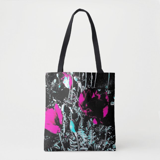 Poppies dark tote (Front)