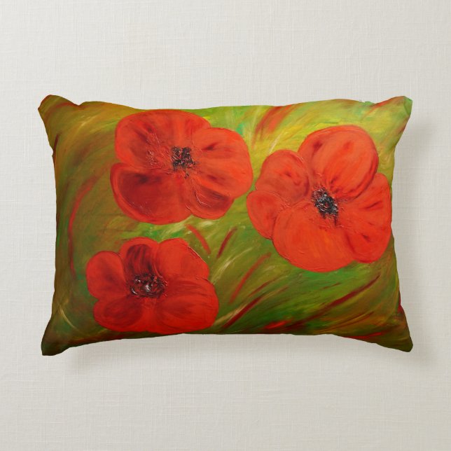 poppies decorative cushion (Front)