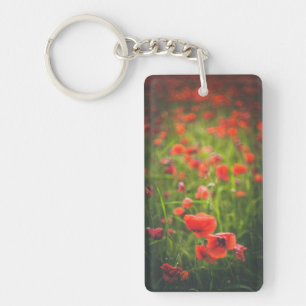 Poppies field key ring